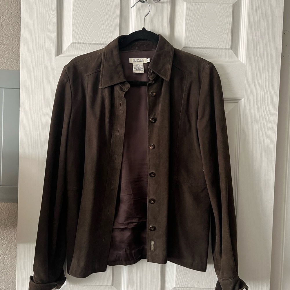 Faconnable lambs leather shirt jacket